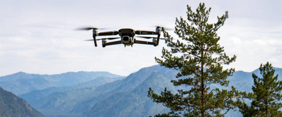 Drohne beim Überflug
